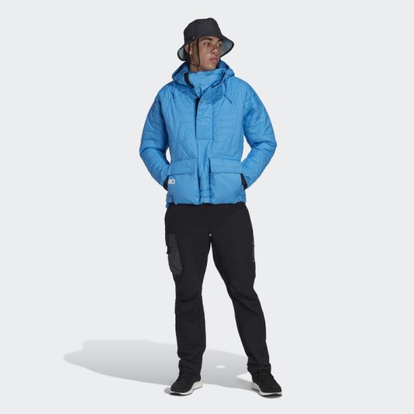 Adidas Terrex Free Randonneur Made To Be Remade Anorak Rembourré Bleu