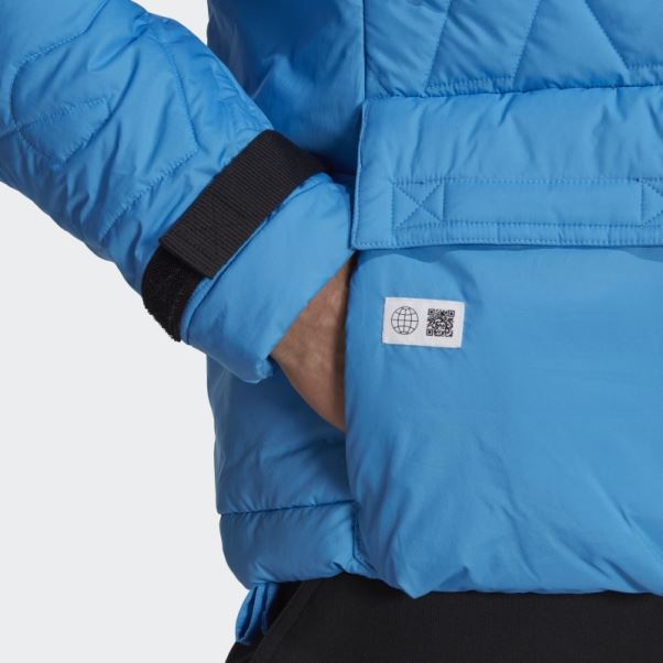 Adidas Terrex Free Randonneur Made To Be Remade Anorak Rembourré Bleu