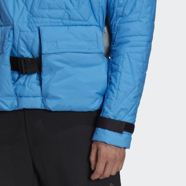 Adidas Terrex Free Randonneur Made To Be Remade Anorak Rembourré Bleu
