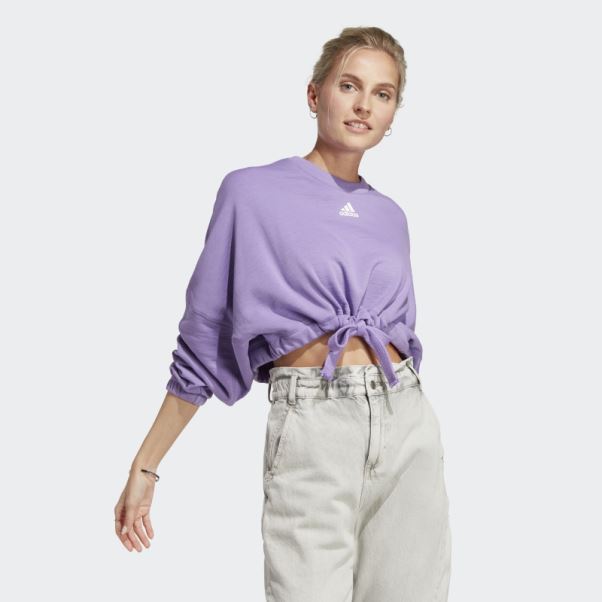 Sweat-shirt Court Polyvalent Adidas Violet Dance