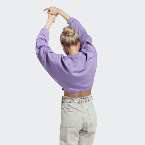 Sweat-shirt Court Polyvalent Adidas Violet Dance