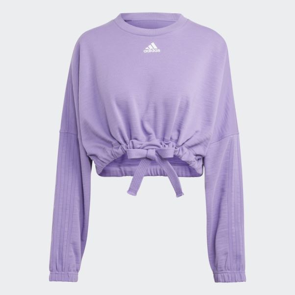 Sweat-shirt Court Polyvalent Adidas Violet Dance