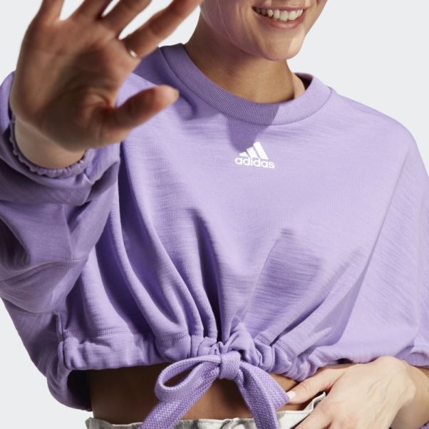 Sweat-shirt Court Polyvalent Adidas Violet Dance