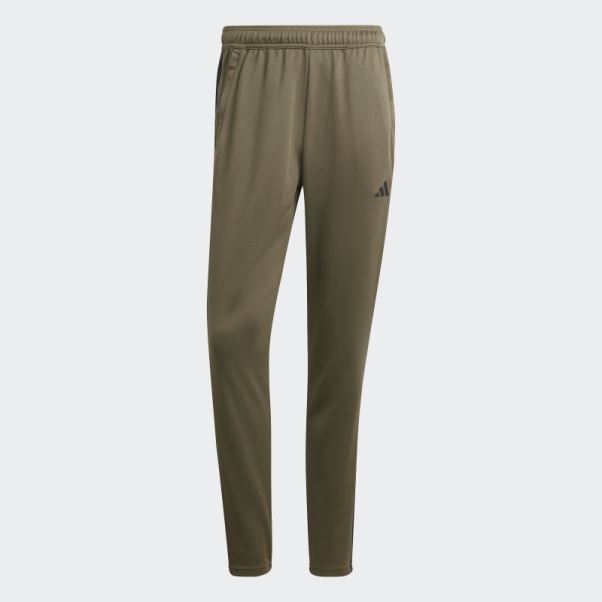 Train Essentials Pantalon De Jogging D'entraînement à 3 Bandes Olive Adidas