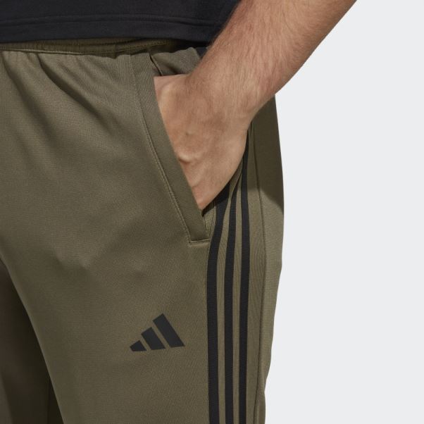 Train Essentials Pantalon De Jogging D'entraînement à 3 Bandes Olive Adidas