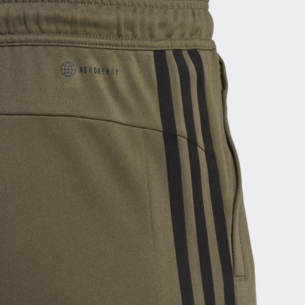 Train Essentials Pantalon De Jogging D'entraînement à 3 Bandes Olive Adidas