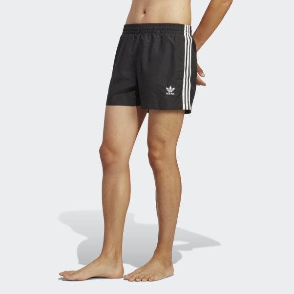 Adidas Originals Adicolor Short De Bain 3 Bandes Noir
