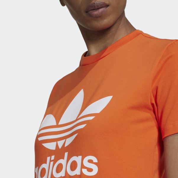 Tee Shirt Trèfle Adidas Adicolor Classics Orange
