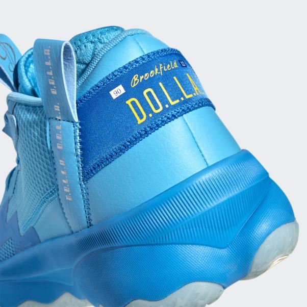 Adidas Dame 8 Chaussures De Basket Cyan