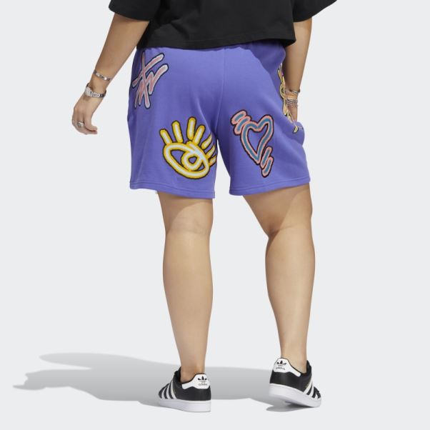 Violet Love Unites Short Ample (grande Taille) Adidas