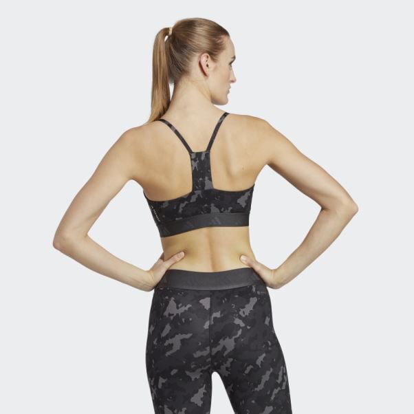 Brassière Techfit à Maintien Léger Aeroreact Training Gris Adidas