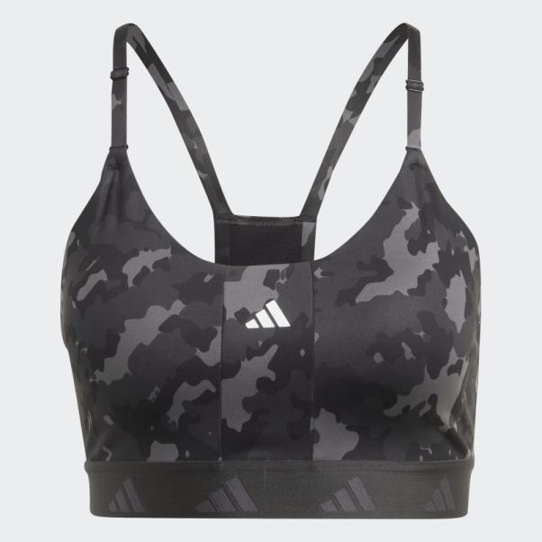 Brassière Techfit à Maintien Léger Aeroreact Training Gris Adidas