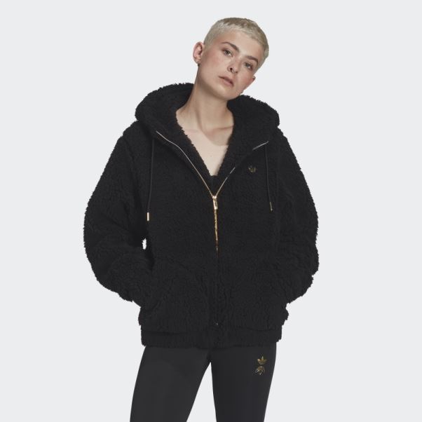 Veste Sherpa Adidas Noire