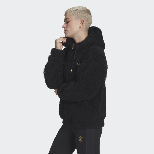 Veste Sherpa Adidas Noire