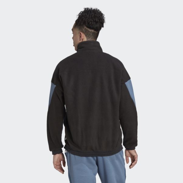 Haut De Survêtement Polaire Sherpa Colorblock Adidas Noir