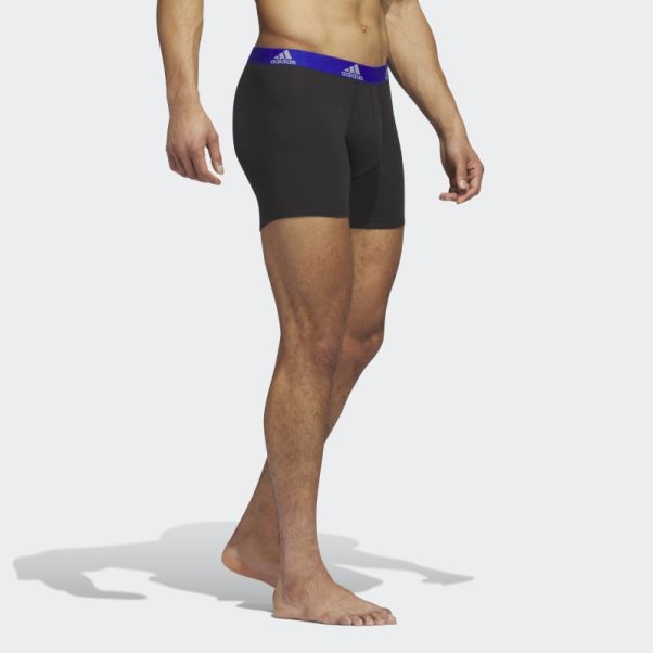 Boxer En Coton Stretch 3 Paires Noir Adidas Fashion