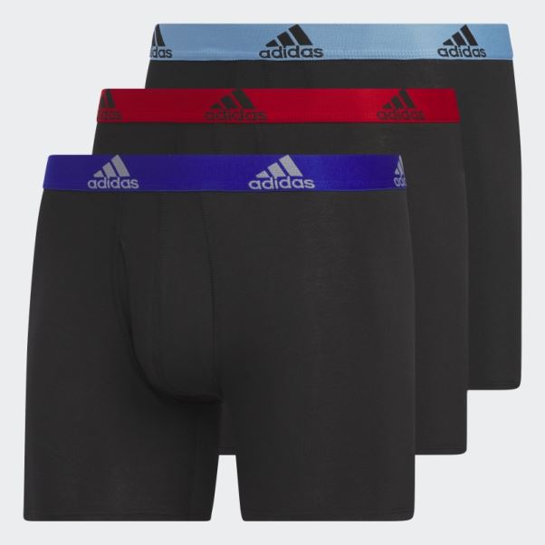 Boxer En Coton Stretch 3 Paires Noir Adidas Fashion