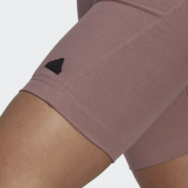 Short De Motard Côtelé Adidas Violet