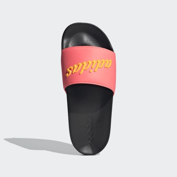 Claquettes De Douche Adidas Adilette Rouge Acide