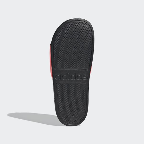 Claquettes De Douche Adidas Adilette Rouge Acide