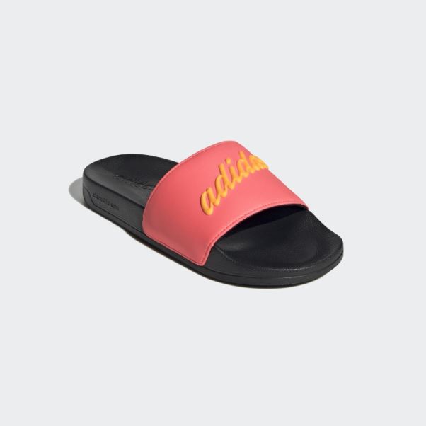 Claquettes De Douche Adidas Adilette Rouge Acide