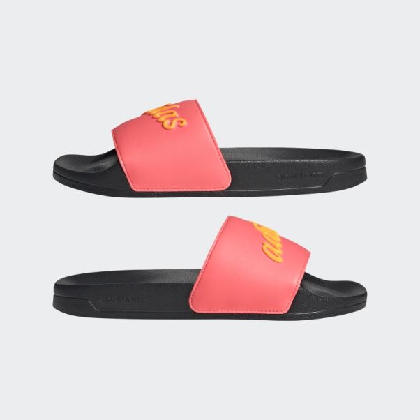 Claquettes De Douche Adidas Adilette Rouge Acide