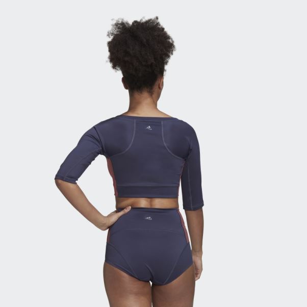 Haut De Yoga Adidas Bleu Marine