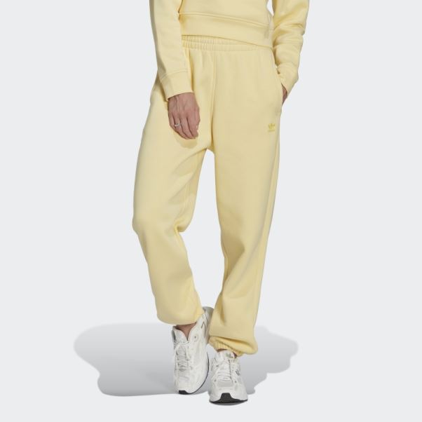 Pantalon De Jogging Adidas Essentials Jaune En Polaire