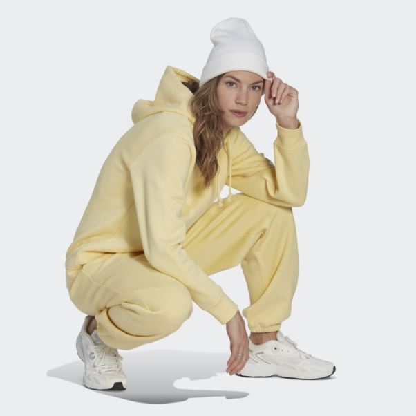 Pantalon De Jogging Adidas Essentials Jaune En Polaire