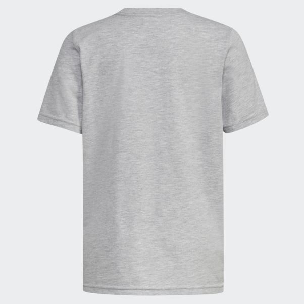T-shirt Gris Chiné Adidas Essential Logo Heather