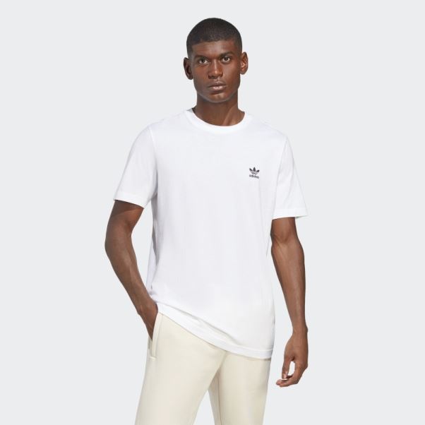 T-shirt Adidas Trèfle Essentials Blanc élégant