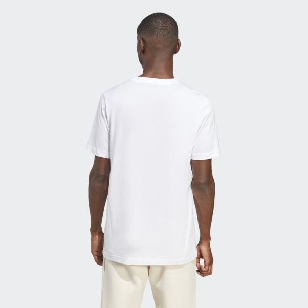 T-shirt Adidas Trèfle Essentials Blanc élégant