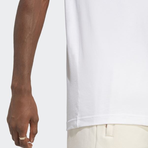 T-shirt Adidas Trèfle Essentials Blanc élégant