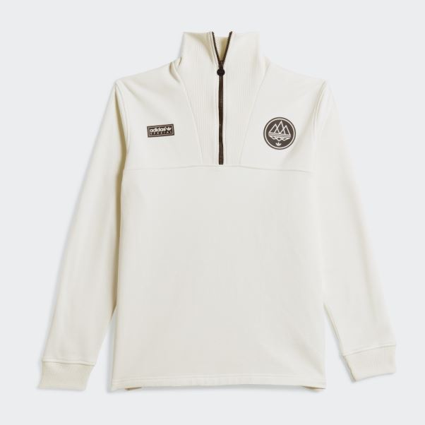 Demi-zip Adidas Bellshill Blanc