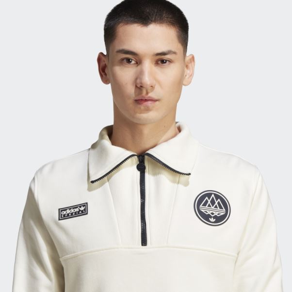 Demi-zip Adidas Bellshill Blanc