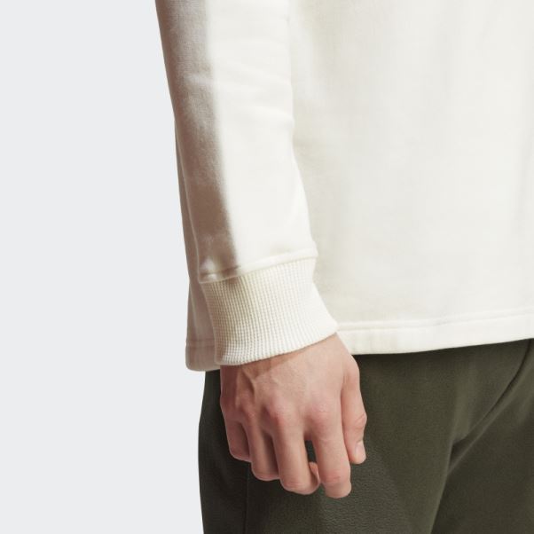 Demi-zip Adidas Bellshill Blanc