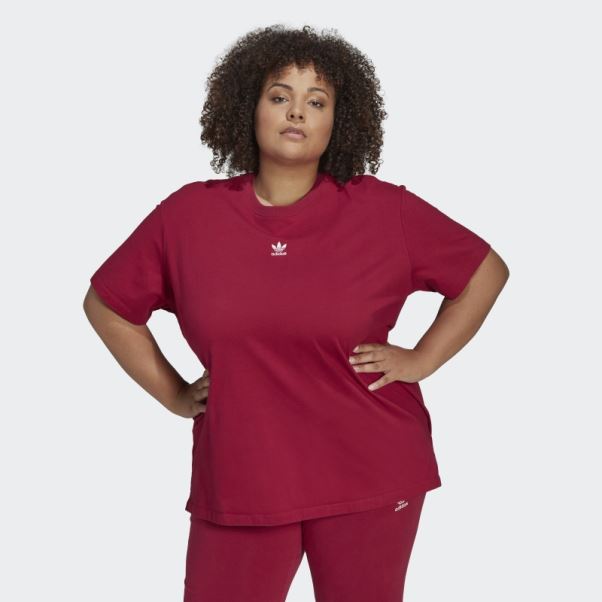 T-shirt Adidas (grande Taille) Bordeaux