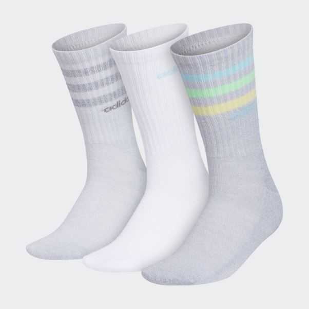 Adidas 3-stripes Crew Chaussettes 3 Paires Gris