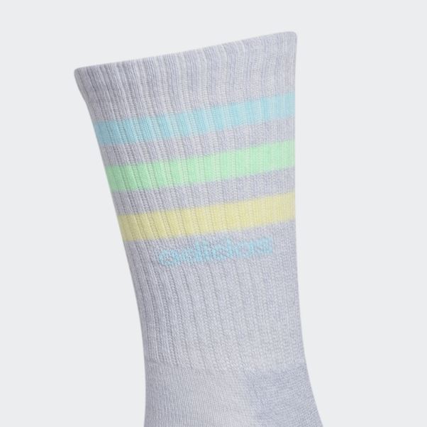 Adidas 3-stripes Crew Chaussettes 3 Paires Gris