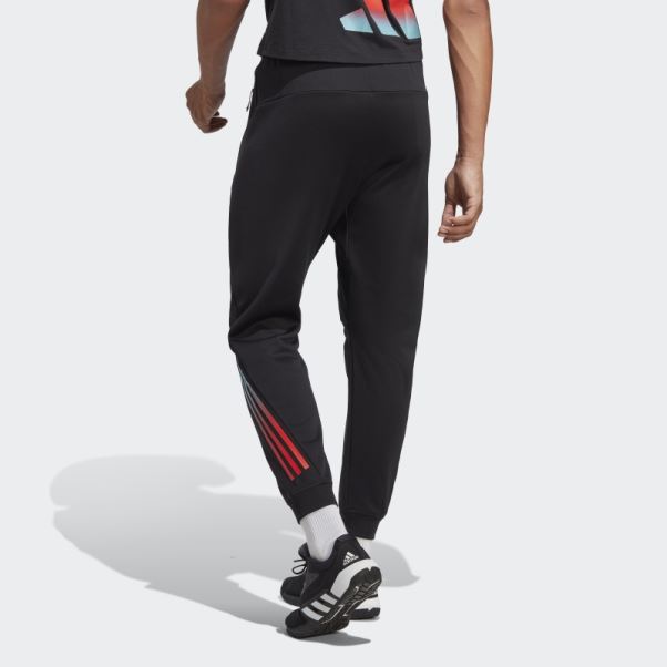 Pantalon D'entraînement à 3 Bandes Train Icons Adidas Noir