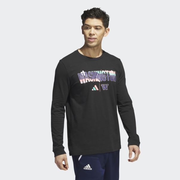 T-shirt Manches Longues Huskies Noir Adidas