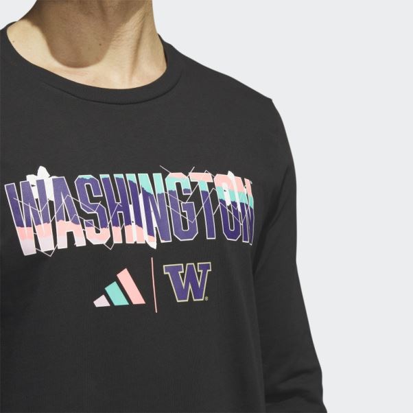 T-shirt Manches Longues Huskies Noir Adidas