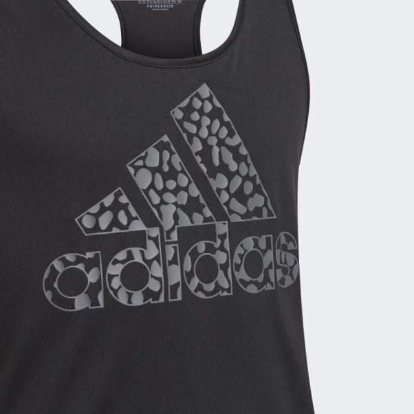 Adidas Conçu Pour Déplacer Débardeur Léopard Noir Chaud