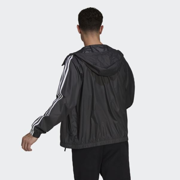 Veste Coupe-vent Adidas Bsc 3 Bandes Noir