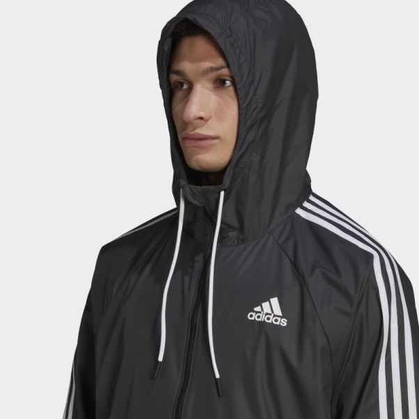 Veste Coupe-vent Adidas Bsc 3 Bandes Noir