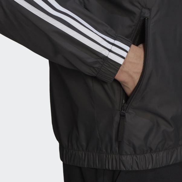 Veste Coupe-vent Adidas Bsc 3 Bandes Noir
