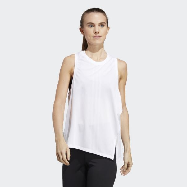 Débardeur D'entraînement Hiit Aeroready Quickburn Blanc Adidas