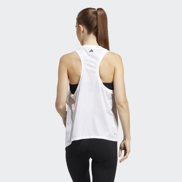 Débardeur D'entraînement Hiit Aeroready Quickburn Blanc Adidas