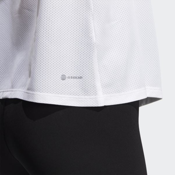 Débardeur D'entraînement Hiit Aeroready Quickburn Blanc Adidas