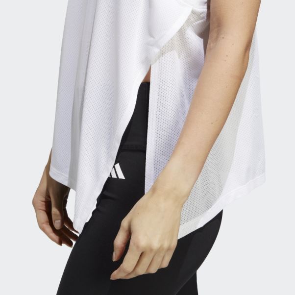 Débardeur D'entraînement Hiit Aeroready Quickburn Blanc Adidas
